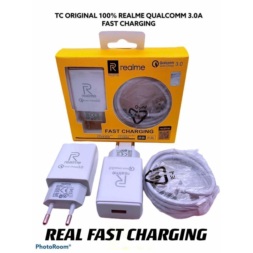 TRAVEL CHARGER REALME ORI 100% 3.0 (NG) MICRO USB